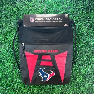 New Houston Texans NFL Cinch Back Sack Drawstring Bag Great Football Fan Gift